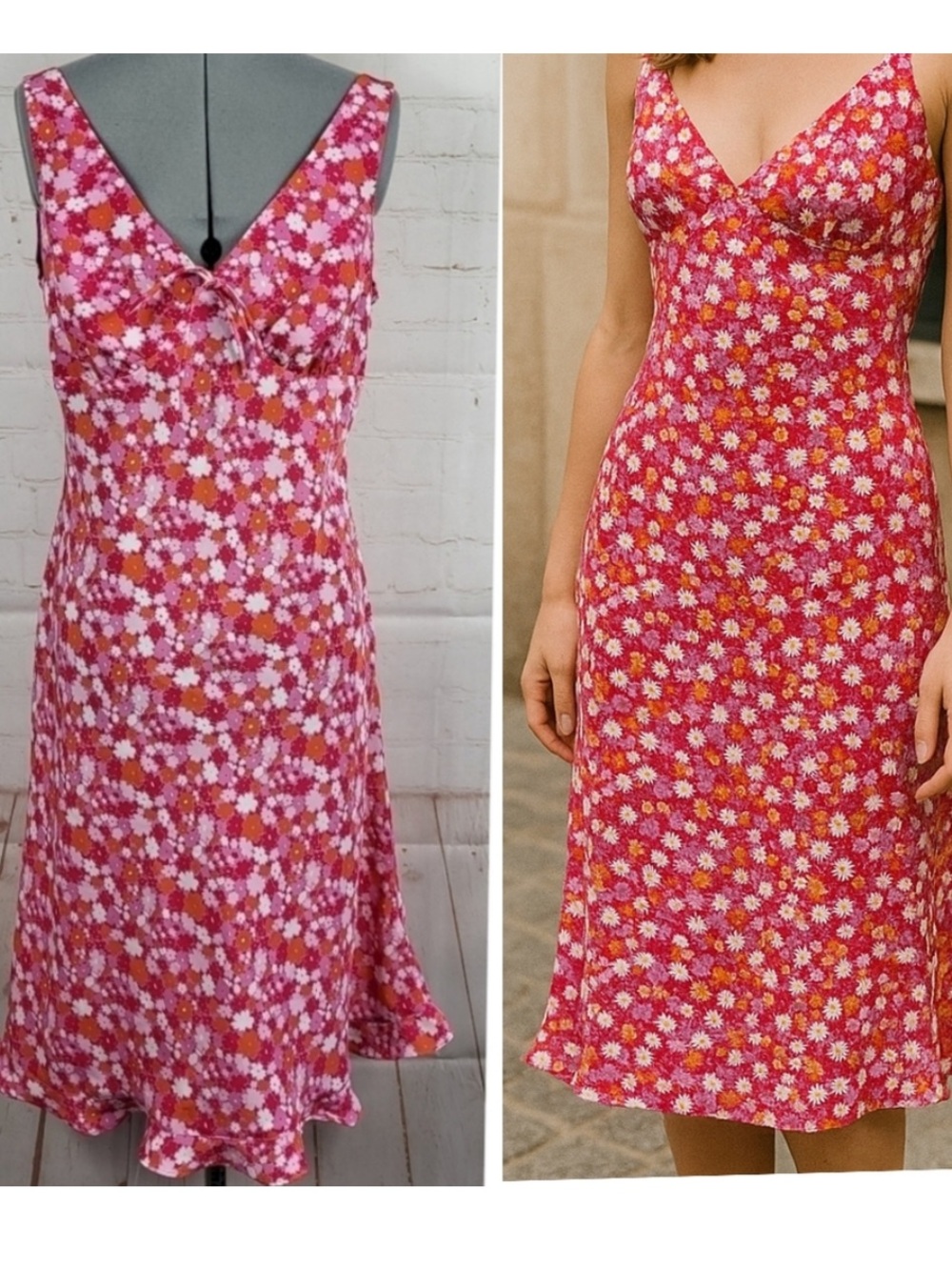 Vintage Express Pink Floral Dress